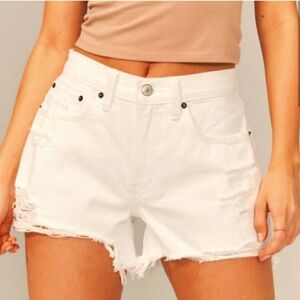 Abercrombie and Fitch Mid Rise Boyfriend Cut Off Short Curve Love 4